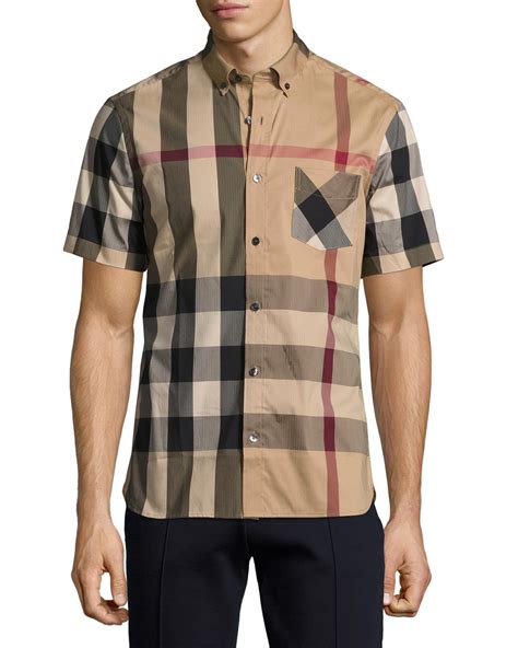 burberry thornaby short sleeve check sport shirt|Burberry Thornaby Short.